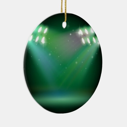 Een podium met schijnwerpers keramisch ornament (Rechts)