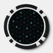 Een pokerchip met een strak design heeft een zwart (Achterkant)