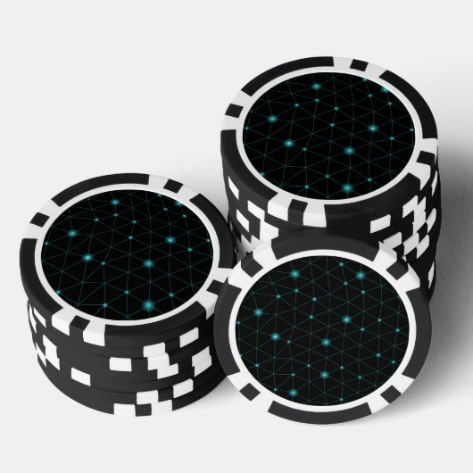 Een pokerchip met een strak design heeft een zwart (Opstapeling)