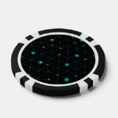 Een pokerchip met een strak design heeft een zwart (Enkel)
