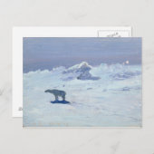 Een Polair Beer jacht in Moonlit Night, 1899 Briefkaart (Voorkant / Achterkant)