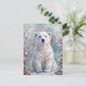 Een Polar Beer Cub in de winter Briefkaart (Staand voorkant)