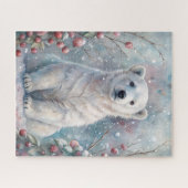 Een Polar Beer Cub in de winter Legpuzzel (Horizontaal)