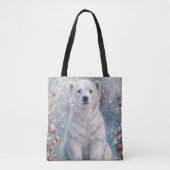 Een Polar Beer Cub in de winter Tote Bag (Voorkant)