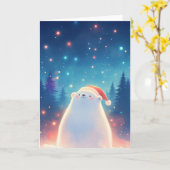 Een Polar Beer Kerstdroom Kaart (Gele Bloem)