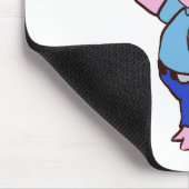 Een politieagent die een donut eet | Achterkleur k Muismat (Hoek)