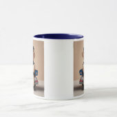 Een politiebeer in een pluche. mok (Midden)