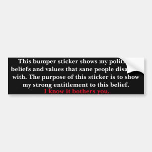 Een politieke boodschap voor je auto bumpersticker