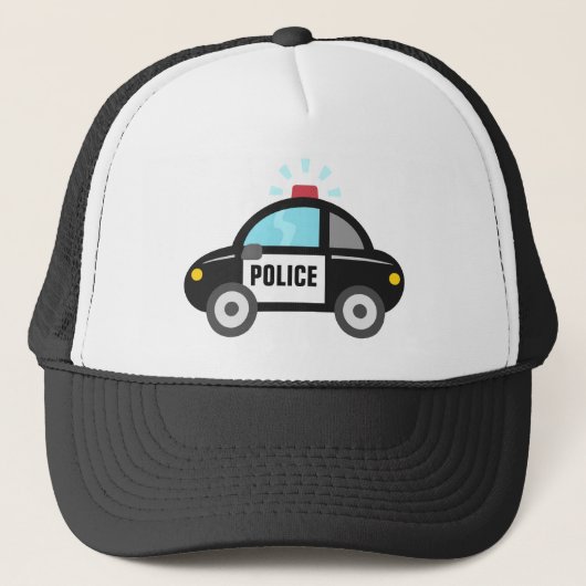 Een politiewagen met Siren voor kinderen Trucker Pet (Voorkant)