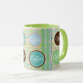 Een Polka-dot Coffee Mok (Voorkant rechts)