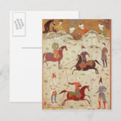 Een Polo-spel Briefkaart (Voorkant / Achterkant)