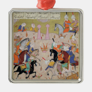 Een Polo-spel Metalen Ornament