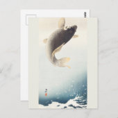 Een pompkarp schilderen door Ohara Koson Briefkaart (Voorkant / Achterkant)