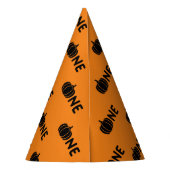 Eén pompoen Herfst Halloween 1e verjaardag Feesthoedjes (Achterkant)