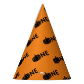 Eén pompoen Herfst Halloween 1e verjaardag Feesthoedjes (Links)