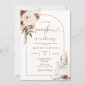 Een pompoen is onderweg naar Baby shower Kaart (Voorkant)