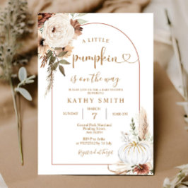 Een pompoen is onderweg naar Baby shower Kaart