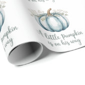 Een pompoen is onderweg naar het Baby shower Cadeaupapier (Rol Hoek)