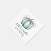 Een pompoen is onderweg naar het Baby shower Servet (Hoek)