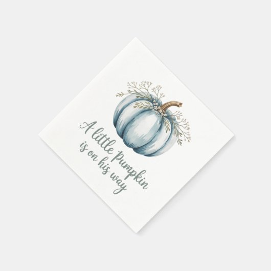 Een pompoen is onderweg naar het Baby shower Servet (Hoek)