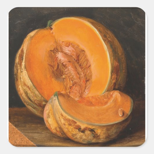 Een pompoen - Josef Navrátil Vierkante Sticker (Voorkant)