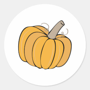 Een pompoen ronde sticker