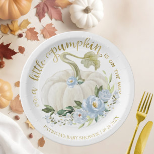 Een Pompoentje Is Op Komst Baby Shower Papieren Bordje
