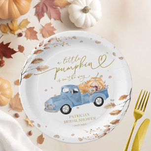 Een Pompoentje Is Op Komst Baby Shower Papieren Bordje