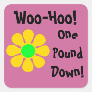 Eén Pond Afgevallen Daisy Dieet Motivatie Stickers