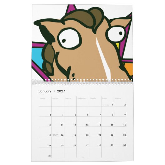 Een poo per dag kalender (Jan 2027)