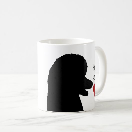 "Een poodle heeft mijn hart" mok (Voorkant rechts)