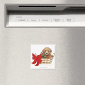 Een poogachtige pupil in de kerstmand magneet (Insitu (Vaatwasser))