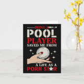 Een poolspeler zijn bespaarde me een grappig quote kaart (Gele Bloem)