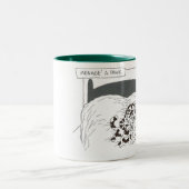 Een poot noemen tweekleurige koffiemok (Center)