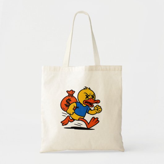 Een POP ART STIJL DIEF EEND Tote Bag (Voorkant)