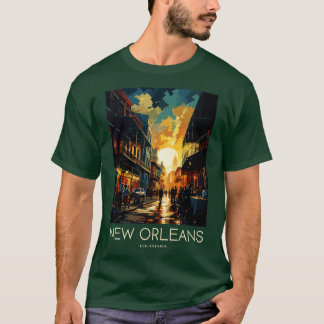 Een Pop Art Travel Print van New Orleans Louisiana T-shirt