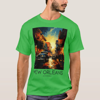 Een Pop Art Travel Print van New Orleans Louisiana T-shirt