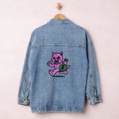 Een POP CAT Dief Hoodie Spijkerjack Denim Jacket (Hangar)