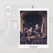 Een pop. Door Gerrit Dou Briefkaart (Voorkant / Achterkant)