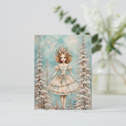 Een pop in het bos briefkaart (Staand voorkant)