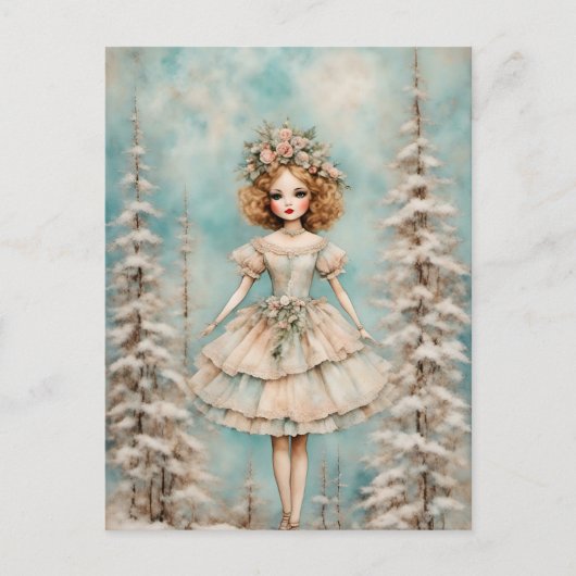 Een pop in het bos briefkaart (Voorkant)