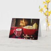 Een popcorn kerst kaart (Gele Bloem)