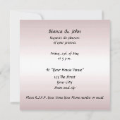 Een populaire elegante weddenschap nodigt roze blo kaart (Achterkant)