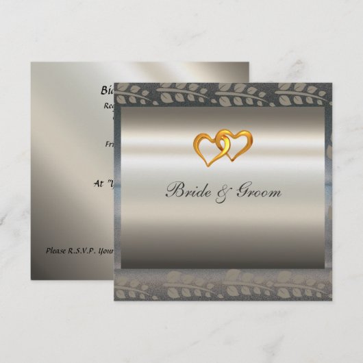 Een populaire uitnodiging tot een zilveren weddens (Voorkant / Achterkant)