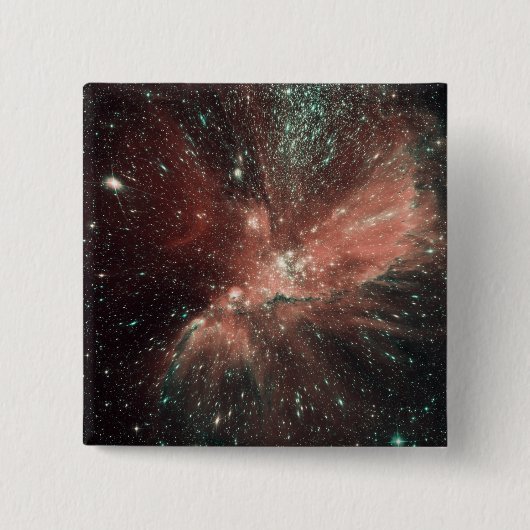 Een populatie van baby sterren in de Melkweg Vierkante Button 5,1 Cm (Voorkant)
