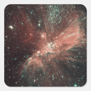 Een populatie van baby sterren in de Melkweg Vierkante Sticker