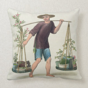 Een Porter met fruitbomen en -bloemen, bord 16 fr Kussen