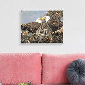 Een portret van de familie Bald Eagle Canvas Afdruk (Insitu (Woonkamer))