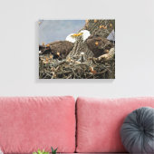 Een portret van de familie Bald Eagle Canvas Afdruk (Insitu (Woonkamer))