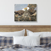 Een portret van de familie Bald Eagle Canvas Afdruk (Insitu (Slaapkamer))